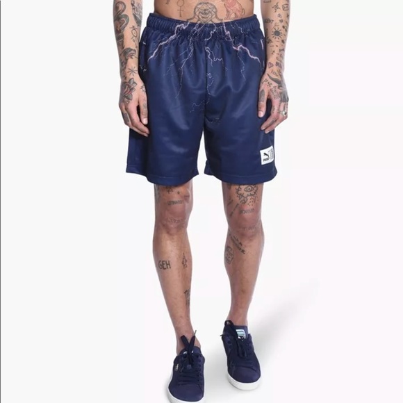 mens puma jersey shorts